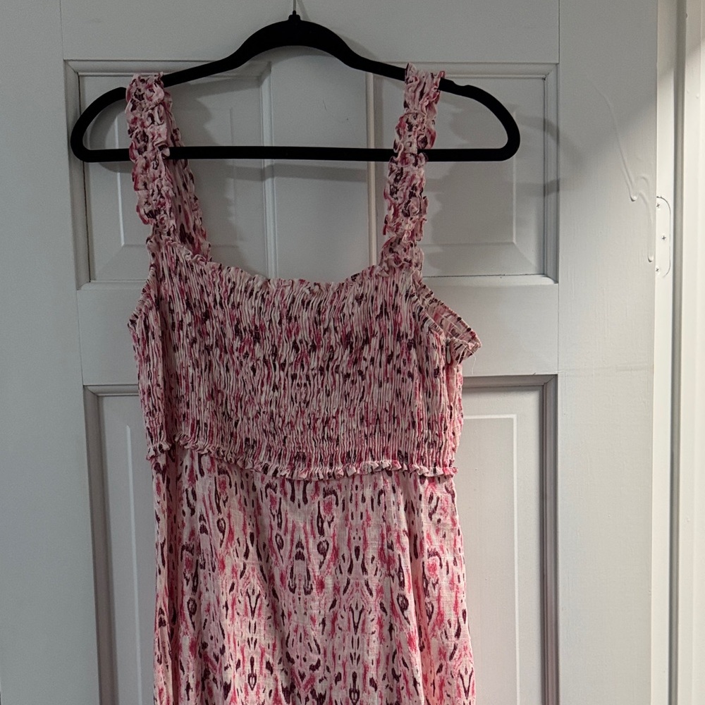 Zara Pink Patterned Maxi Dress